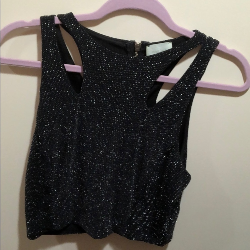 Anthropologie (four leaf) sparkly top size small
